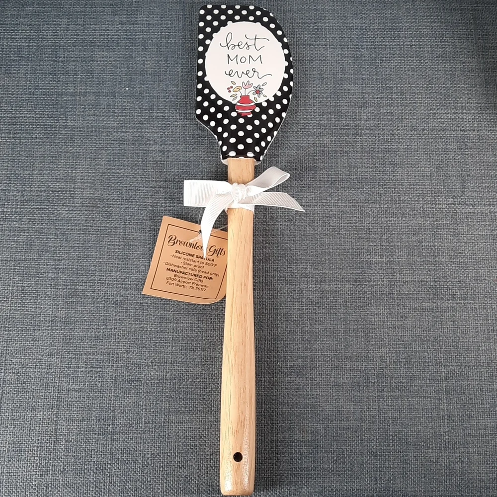 Silicone Spatula Best Mom Ever Design Heat Resistant Dishwasher Safe Gift NWT